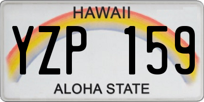 HI license plate YZP159