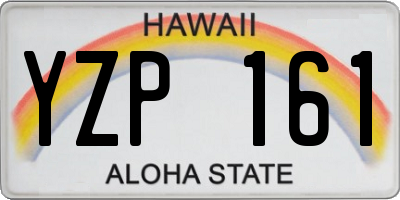 HI license plate YZP161