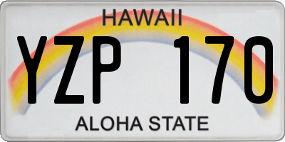 HI license plate YZP170