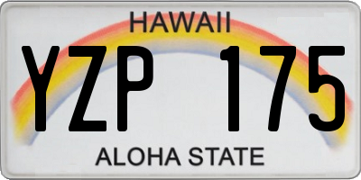 HI license plate YZP175
