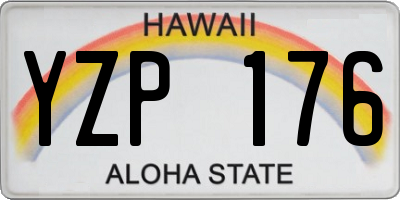 HI license plate YZP176