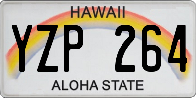 HI license plate YZP264