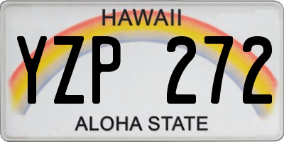 HI license plate YZP272
