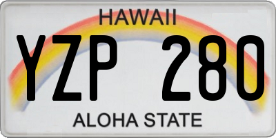 HI license plate YZP280