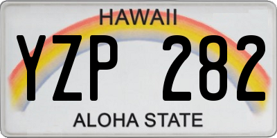 HI license plate YZP282