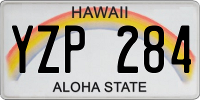 HI license plate YZP284