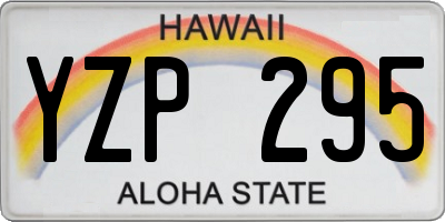 HI license plate YZP295