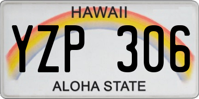 HI license plate YZP306