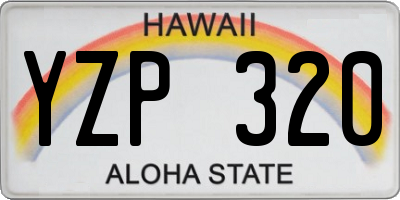 HI license plate YZP320