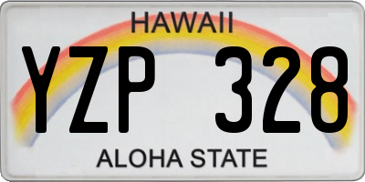 HI license plate YZP328