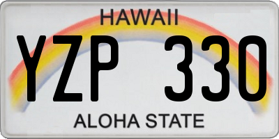 HI license plate YZP330