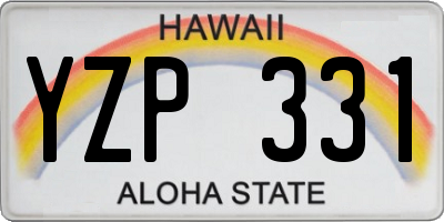 HI license plate YZP331