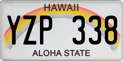 HI license plate YZP338