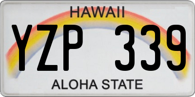 HI license plate YZP339