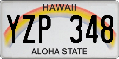 HI license plate YZP348