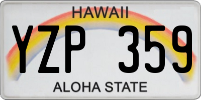 HI license plate YZP359
