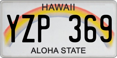 HI license plate YZP369