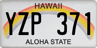 HI license plate YZP371