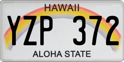 HI license plate YZP372