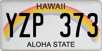 HI license plate YZP373