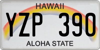 HI license plate YZP390