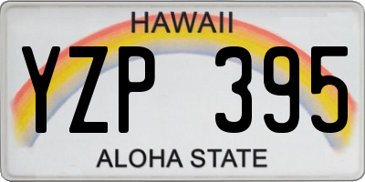 HI license plate YZP395