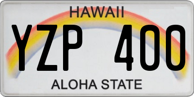 HI license plate YZP400