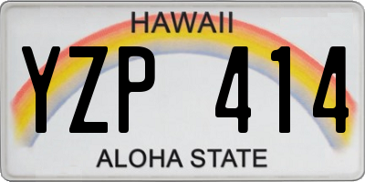 HI license plate YZP414