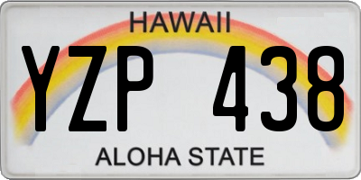 HI license plate YZP438
