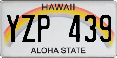 HI license plate YZP439