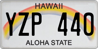 HI license plate YZP440