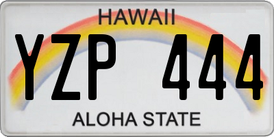 HI license plate YZP444