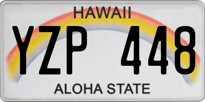 HI license plate YZP448