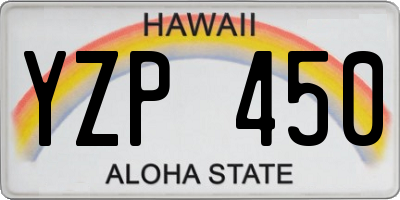 HI license plate YZP450