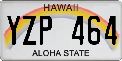 HI license plate YZP464