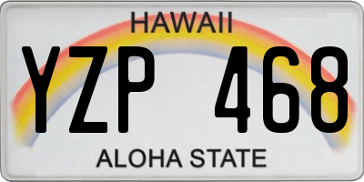 HI license plate YZP468