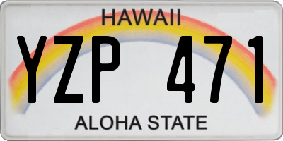 HI license plate YZP471