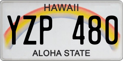 HI license plate YZP480