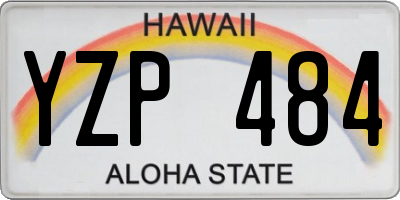 HI license plate YZP484