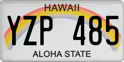 HI license plate YZP485