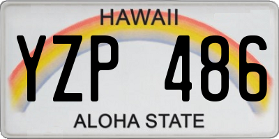 HI license plate YZP486