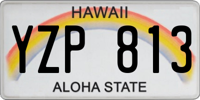 HI license plate YZP813