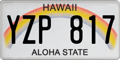 HI license plate YZP817