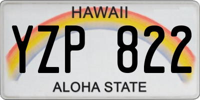 HI license plate YZP822