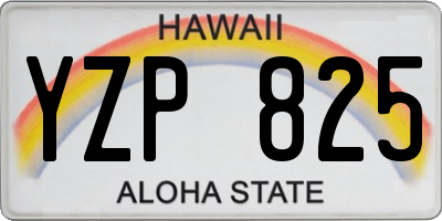 HI license plate YZP825