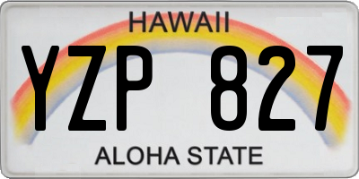 HI license plate YZP827