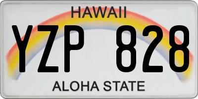 HI license plate YZP828