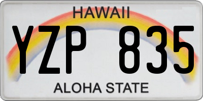HI license plate YZP835