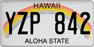 HI license plate YZP842