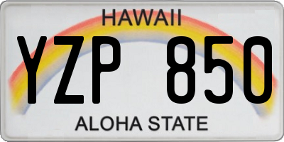 HI license plate YZP850